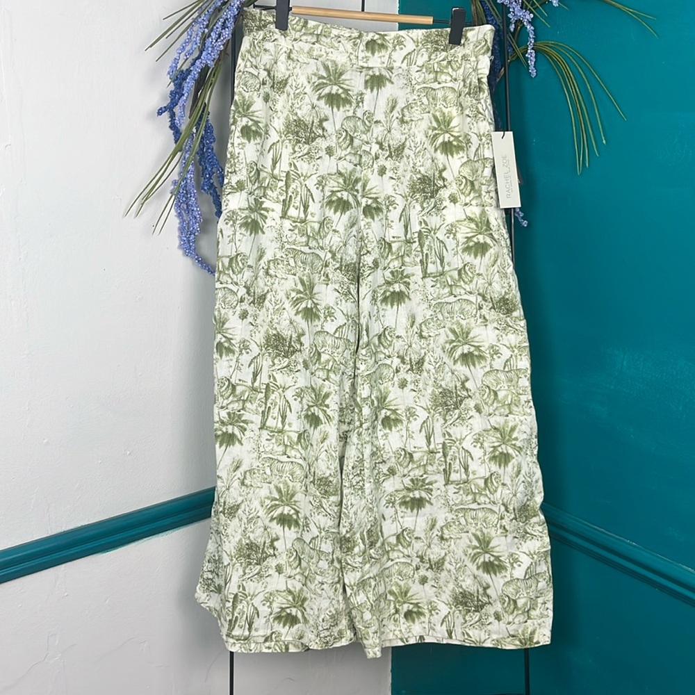Rachel Zoe Linen jungle Wide Leg Pants